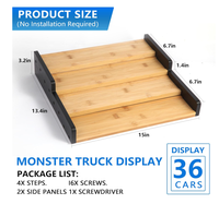 Jouet en bois support de voiture support bureau 36 modèle voiture affichage organisateur pliable jouet voiture étagère de rangement