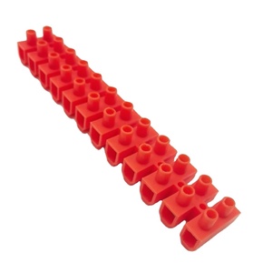 Bloc <span class=keywords><strong>de</strong></span> jonction IGERCN <span class=keywords><strong>de</strong></span> haute qualité 30A, 12 voies, basse tension, bande <span class=keywords><strong>de</strong></span> distribution électrique en plastique rouge, matériau PA - Product Image 1