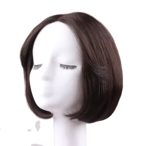 Haute classe femmes Bob perruque cheveux humains couleur naturelle 2 # image longueur 30cm 35cm fait à la main séparation perruques pour femmes perruque