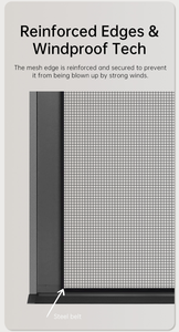 Matériel de porte à enroulement moderne, boîte en maille détachable brevetée, maille anti-fissuration thermofusible sur mesure, facile à nettoyer/à installer - Product Image 2