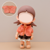 Vêtements de poupée tricotés à la main, nouveaux, en gros, chemises tricotées colorées macaron, produits de remplacement pour vêtements de poupée