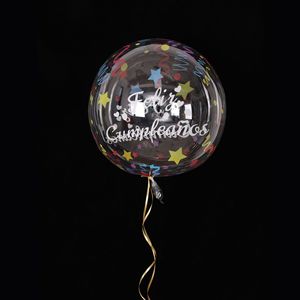 Palloncini Bobo Trasparenti Stampati in Lingua Spagnola '<span class=keywords><strong>Buon</strong></span> <span class=keywords><strong>Compleanno</strong></span>' da <span class=keywords><strong>20</strong></span> Pollici, Doppio Lato, per Decorazioni Festa di <span class=keywords><strong>Compleanno</strong></span> - Product Image 6