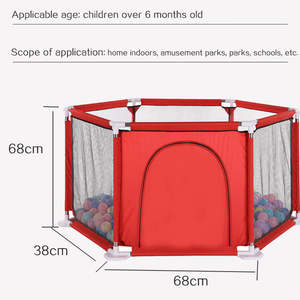 מתקפל <span class=keywords><strong>6</strong></span>-צלעות תינוק מקורה ומבחוץ לשימוש גדר בטיחות לילדים - Product Image 2