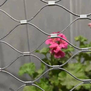 Stainless Steel Rope <b>Mesh</b> Balcony Stair Boundary Protection Net Impact Resistance Woven <b>Wire</b> Fence - Product Image 2