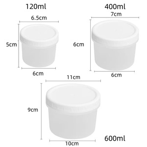 Vasos de Plástico para Yogur con Tapas, 200ml, Boca Ancha, Recipientes Redondos para Postre, Tarro de Pudín con Tapa de Rosca, Envase de Almacenamiento Congelado de Grado Alimenticio - Product Image 6