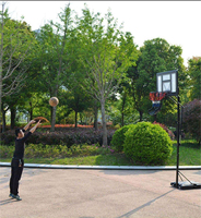 Support de basketball portable, durable et écologique pour entraînement à domicile – Équipement d'assistance aux lancers de panier intérieur/extérieur avec retour de ballon