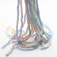 4mm Macaron Graine Perles Cuisson AB Couleur Ronde Perles de Verre Brin pour DIY Fabrication de Bijoux Collier Bracelet