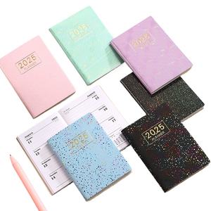 اسنس جيب إبداعي إنجليزي مخطط يومي جدول دفتر A7 مكتب مدرسة ليزر جلد منظم خيط عامل خياطة - Product Image 2