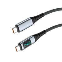Cable USB4 con pantalla digital de 240W, 40GBPS, 8K60Hz, Compatible con Thunderbolt 4, 1m, 1,5 m, 2M, chaqueta de nailon para Macbook Pro