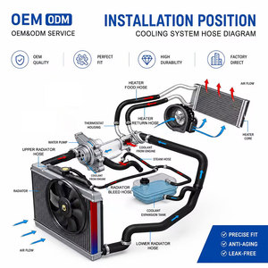 Manguera de Refrigerante para Radiador de Automóvil, Tubería de Agua para Motor EPDM, para VW Polo, Skoda Rapid, Fabia, Roomster, <span class=keywords><strong>Seat</strong></span> <span class=keywords><strong>Ibiza</strong></span>, Toledo, Audi A1 - Product Image 4