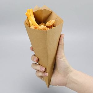 Fournisseur d'or de nourriture Frites <span class=keywords><strong>Poulet</strong></span> Emballage de boîte de papier kraft jetable - Product Image 4