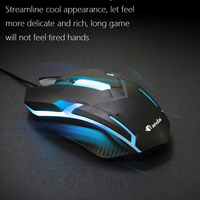 Mouse Gaming USB Berkabel LED 3D Backlit Terlaris, Mouse Optik Ergonomis untuk Laptop dan Komputer