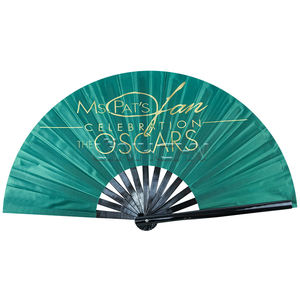 13 дюймов большой логотип из бамбука танцующий щелчок ручной складной веер с индивидуальным принтом нарисованная тема пирамиды громкий шум свадьбы - Product Image 4