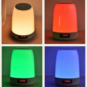 Speaker <b>Night</b> <b>Light</b> With Alarm <b>LED</b> Warm <b>Light</b> USB Charging Bedside Lamp For Home Hotel Use - Product Image 4