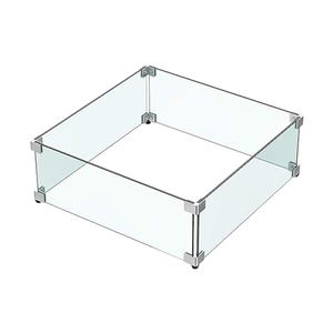 Paravent moderne pour foyer extérieur avec construction en aluminium pour les foyers au gaz naturel - Product Image 1