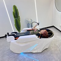 Salon de coiffure japonais multifonctionnel Spa de lavage de tête Chaise de spa Thai Steam Bowl Headspa Shampooing Lit de massage Métal Moderne