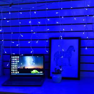 Guirnalda de Luces LED Blancas Intermitentes, 24v/220v, IP65, Cable Negro, Decoración para Interiores y Exteriores, Navidad, Fiestas, Bodas - Product Image 1