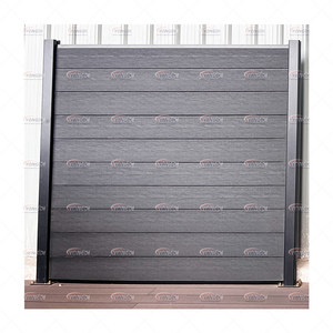 Trang trí Hợp kim nhôm 6 feet vườn WPC hàng rào tường bảng điều khiển cho ban công nhà Gỗ Ngoài Trời nhựa <span class=keywords><strong>composite</strong></span> hàng rào tấm - Product Image 2