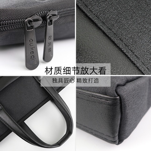 Portable Briefcase Zippered Office Bag 38x29x4.5cm Oxford Cloth Business Meeting Document Bag Unisex Black - Product Image 5