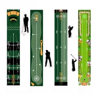 Tapis d'entraînement de golf d'intérieur antidérapant en polyester pour la maison et le bureau, aide à l'entraînement de golf portable, modèle personnalisé, autres articles de golf