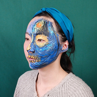 Palette de peinture pour le visage et le corps à base d'eau arc-en-ciel, lavable, maquillage pour enfants, à base de plantes, multicolores, marque privée