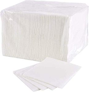 Serviette de cheveux jetable non tissée écologique blanche à carreaux 30x40cm 60gsm pour salon de coiffure et spa, séchage rapide, avec emballage personnalisé - Product Image 2