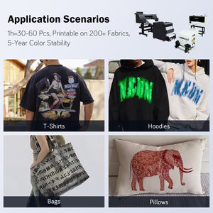 PrintPro Imprimante DTF grand format 60cm Machine d'impression de T-shirts à 4 têtes avec secoueur de four automatique Ensemble d'imprimantes DTF 24" - Product Image 2