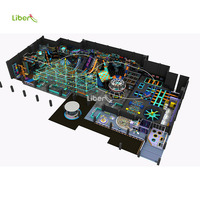 Kommerzieller Indoor-Spielplatz Lila Roboter-Thema Multifunktionaler Turm-Tunnel-Design