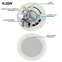 Haut-parleur de plafond alimenté par le plafond KT-603 OEM 6 pouces 6W, haut-parleur monté au plafond, système de sonorisation PA, qualité sonore pour amplificateur, magasin, maison