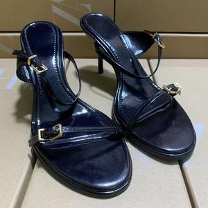 Sandali Estivi <span class=keywords><strong>Sexy</strong></span> con Tacco Alto e Tripla Cinghia, Punta Rotonda e Fibbia Piatta in Metallo per Donne, Collezione 2025 - Product Image 3