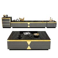 Table basse et meuble TV en verre trempé, style moderne et luxueux, prix de gros, pour salon