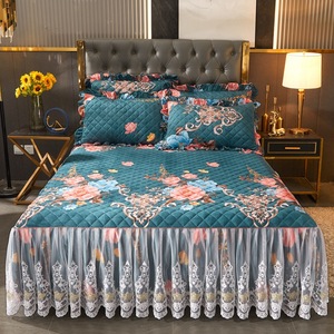 Juego <span class=keywords><strong>de</strong></span> <span class=keywords><strong>cama</strong></span> <span class=keywords><strong>de</strong></span> terciopelo grueso <span class=keywords><strong>para</strong></span> el hogar y el Hotel, conjunto <span class=keywords><strong>de</strong></span> <span class=keywords><strong>cama</strong></span> <span class=keywords><strong>de</strong></span> lujo <span class=keywords><strong>de</strong></span> tamaño completo, con encaje - Product Image 2