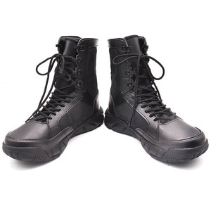 <span class=keywords><strong>Bottes</strong></span> de combat en cuir de vachette de qualité supérieure, durables, noires, tactiques - Product Image 6