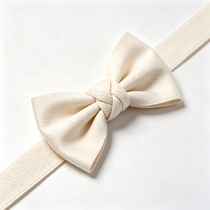 Élégant nœud en satin blanc crème pré-noué pour bouquet de mariage minimaliste, boîte cadeau de fête prénuptiale, ornement floral - Product Image 6