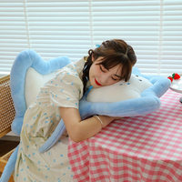 Peluche Manta Ray bleu océan mignon, en polyester doux, 31-50 cm, animal en peluche, décoration pour la maison