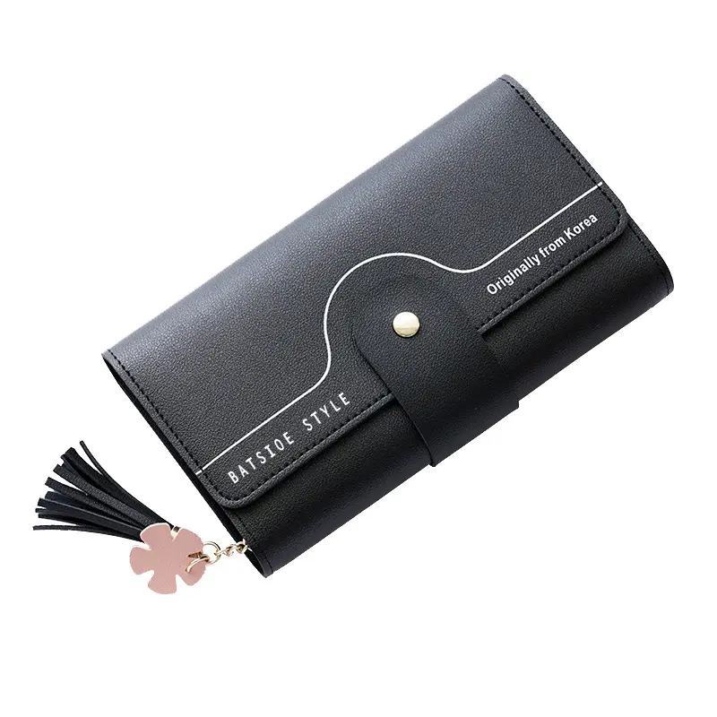 2021 Best Selling Geometric Letter Buckle Clutch Bag With Fringed Petals New Fashion Long Purse Lady Wallet