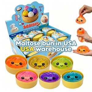 Jouets Squishy Mystère Tendance en Forme de Dumpling, Remplis de Maltose, à Remontée Lente, Scintillants et Pailletés, Lot de 72, avec Boîte de Rangement, pour Enfants, Entrepôt USA - Product Image 1