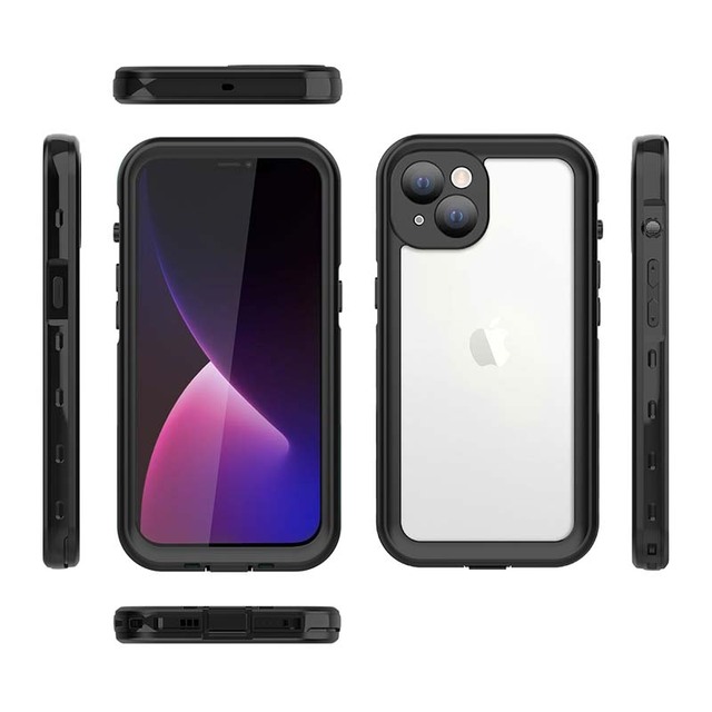 Waterproof Phone Case for iPhone 13 Shockproof Full Body Rugged Water Dust Proof Cover with Built-in Screen Protector