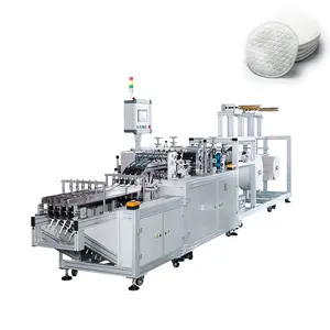 Otomatik çin üretimi satıcı olmayan dokuma tek kullanımlık kozmetik pamuk Pad yapma makinesi