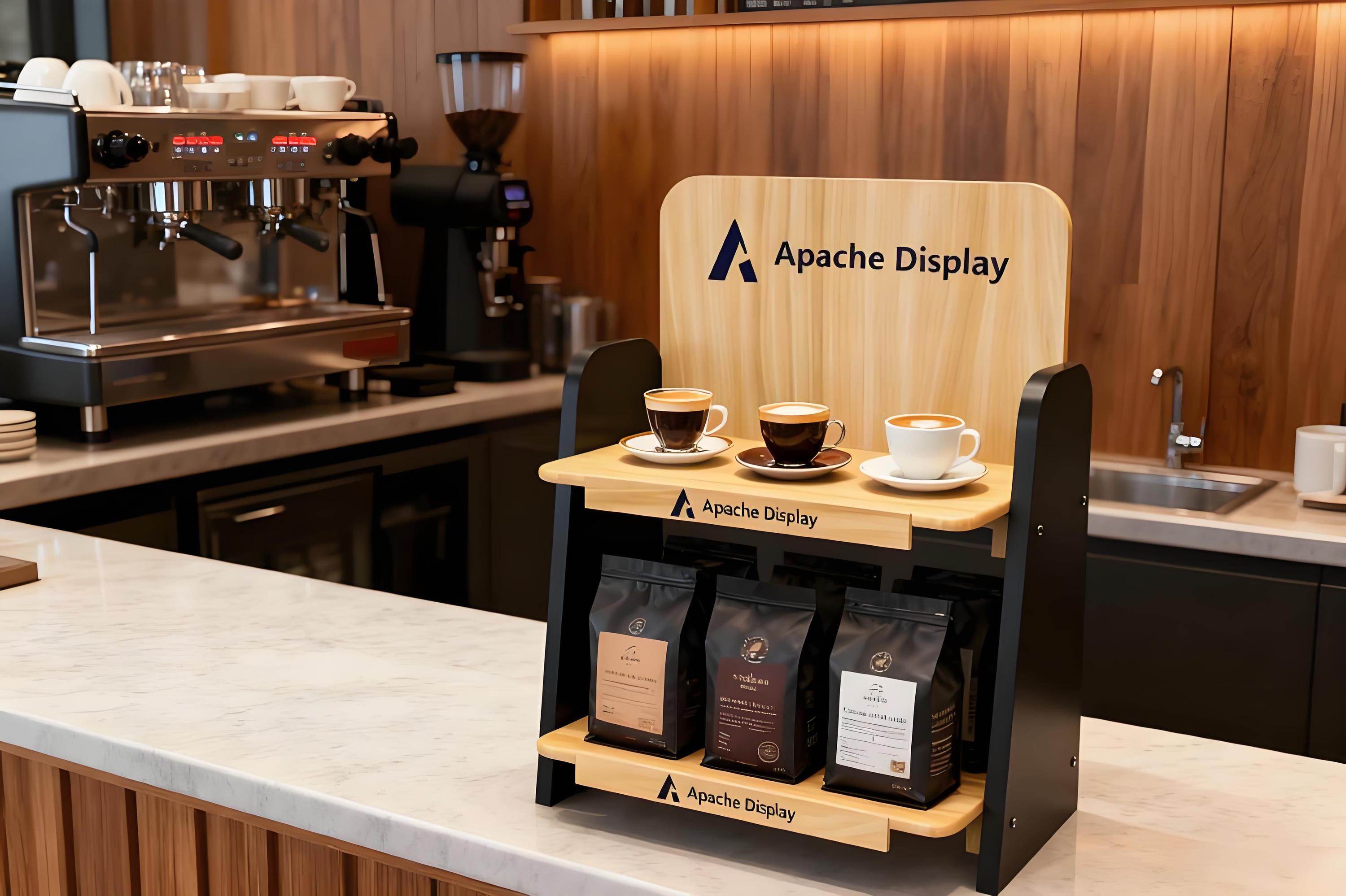 Apache Custom Wood Counter Display Stand Racks for Retail Store & Supermarket Supplies Supermarket Shelves — view 5