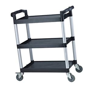 Chariot de service utilitaire en plastique à 3 niveaux O-Cleaning sur roues, chariot de restauration pour hôtel/restaurant, véhicule de collecte, camion de nourriture roulant - Product Image 1