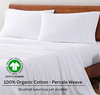 Draps-housses respirants 100 % coton de qualité supérieure, couleur unie, pour lits Queen et King Size