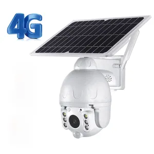 Outdoor Solar Camera 4G SIM GSM Wireless Security Detachable Solar Panel Battery PTZ CCTV Video Surveillance Smart Monitor Cam