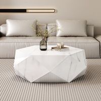 Table basse moderne de luxe avec plateau en bois, design en pierre, portable, durable, écologique, mobilier de maison