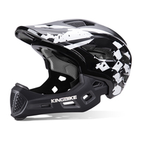 Casque intégral pour enfants KINGBIKE JC014-307 S 450g léger, coque en PC, mousse EPS résistante aux chocs, ventilation réglable, tout-terrain
