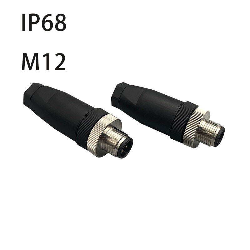 ip67 connector m12 circular waterproof 3 4 5 pin sensor male female circular plug cable connector