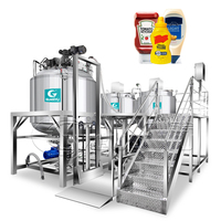 Mélangeur sous vide automatique en acier inoxydable 2000L, agitateurs émulsifiants, machine à pâte de tomate, équipement de fabrication de sauce mayonnaise