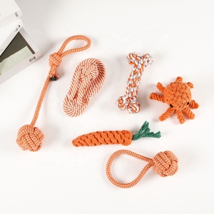 Duurzaam Katoenen Touw Hond Speelgoed 8 Pack Puppy Tandjes Kauwen Speelgoed Gratis Assortiment Huisdier Kauwen Hond Speelgoed - Product Image 6