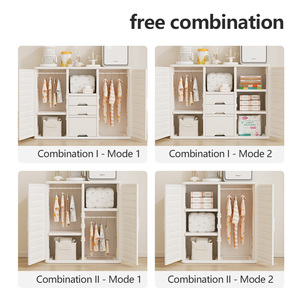 Placard multifonctionnel pour enfants Rangement de grande capacité Meubles pour enfants Jouets pour enfants <span class=keywords><strong>Armoire</strong></span> de rangement en plastique pour bébé - Product Image 4