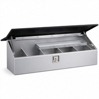 Boîte à outils en aluminium 5052 pour camionnette, avec séparateurs et plateau à outils, verrouillable, pour benne de pick-up